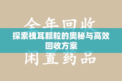 三亚探索槐耳颗粒的奥秘与高效回收方案